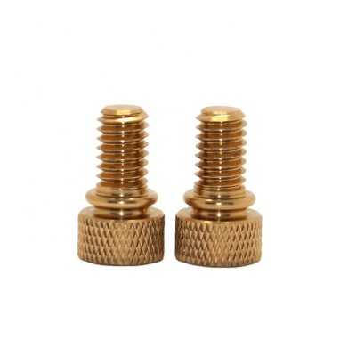 Wholesale Prices High Quality Partial Diamond Knurled Head Brass Thumb Screw