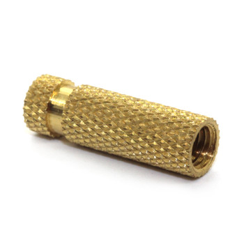 High Precision Yellow Plating Aluminum Diamond Knurled Nuts Fastener