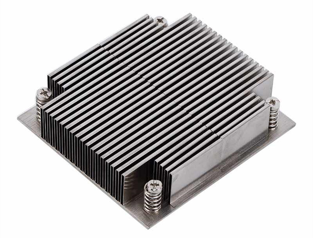 Aluminum folded fin heat sink