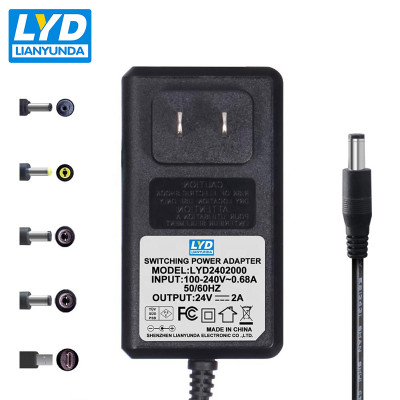 Universal AC DC 24V 2A travel ac power adapter