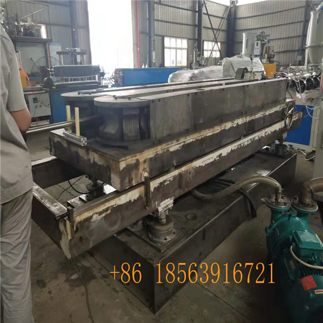 test before shipment for india big 148mm diameter high speed single wall corrugator pipe extrusion line with double station winder and cutter