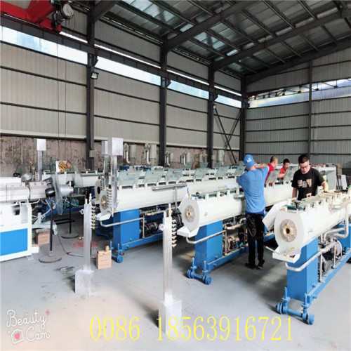 QINGDAO 50-200mm HDPE gridding Permeable pipe  extrusion line production line machine with best price Curved permeable pipe
