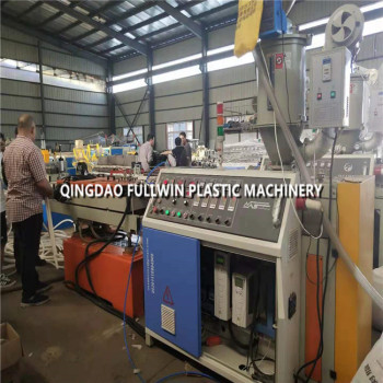 HDPE plastic corrugated pipe with wire making machine