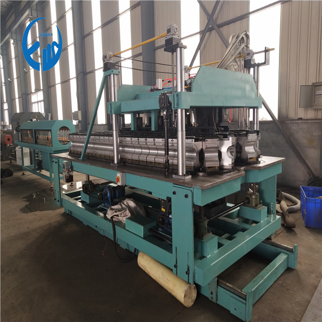 90mm pe double wall corrugated pipe machine