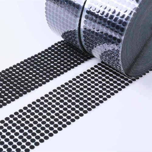 Nylon Self Adhesive Hook And Loop Dots/Coin/Patch Velcroes Tape Printed Decorative Die Cut Back Glue
