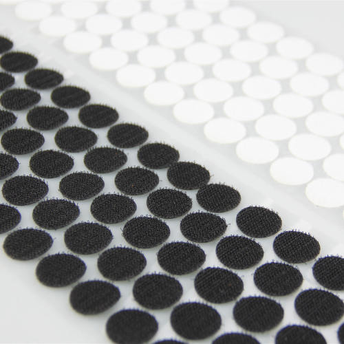Nylon Self Adhesive Hook And Loop Dots/Coin/Patch Velcroes Tape Printed Decorative Die Cut Back Glue
