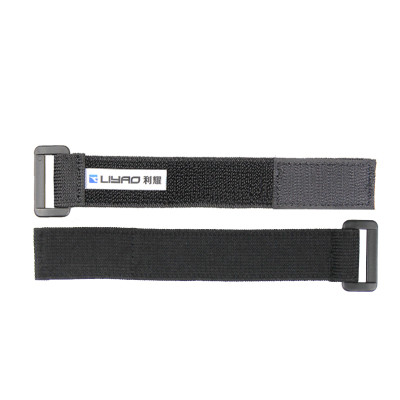 Customizable Logo Flexible Elastic Cable Ties Hook and Loop Band with Buckle for Garments