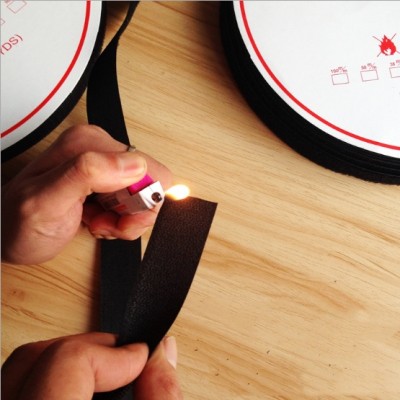100%Nylon Material black Washable flame retardant hook and loop Fastener