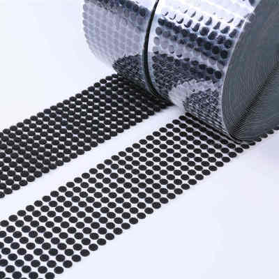 1 inch continuous black hook and loop strap -tape -adhesive