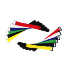 Custom Nylon Adjustable Plastic Colored Hook and Loop Cable Ties with Buckle