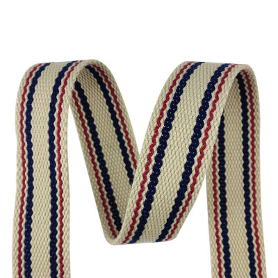 High Tenacity Wholesale 25MM Woven Luggage Webbing Stripe Polyester/PP Strap