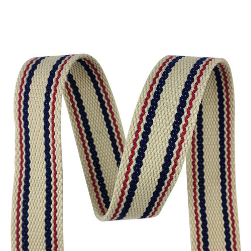 High Tenacity Wholesale 25MM Woven Luggage Webbing Stripe Polyester/PP Strap