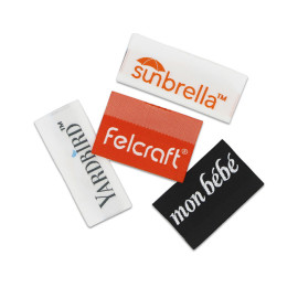 Custom Made Black and White Woven Clothing Labels Suppliers
