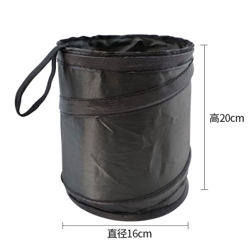 Hoop and Loop Portable Environmental Protection Mini Foldable Car Trash Can