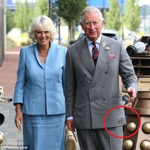 The royal family is also thrifty: the British Crown Prince Charles wears "patch clothing"