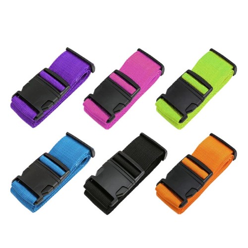 Multicolor Durable Adjustable Travel Luggage Belt Strap with Plastic Buckle or Code Lock