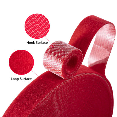China 25mm Soft Back To Back Injection Hook And Loop With Tearing Line Fastener Tape For Garment Use