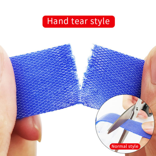 Hand Tear Style Nylon Back To Back Hook And Loop Perforated Tape Roll In Dispenser