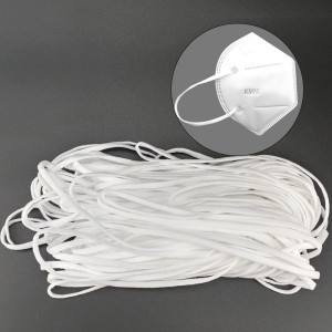 4mm High Strength Adjustable Flat Elastic Woven Cotton Band Rope For Protective Product Face Mask