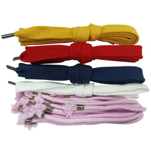 High Quality Colorful Paper Bag Rope Handle With Common Metal Tip For Sweater Clothing