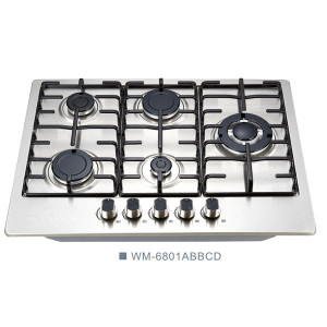 5 Burner high quality powerful flame gas hob for different cooking way WM-6801ABBCD