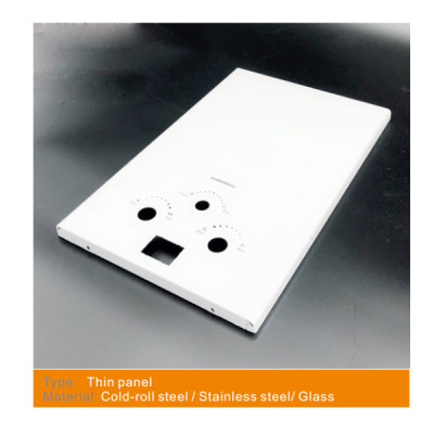 Panel of gas water heater with different material of stainless steel/white painting/ glass
