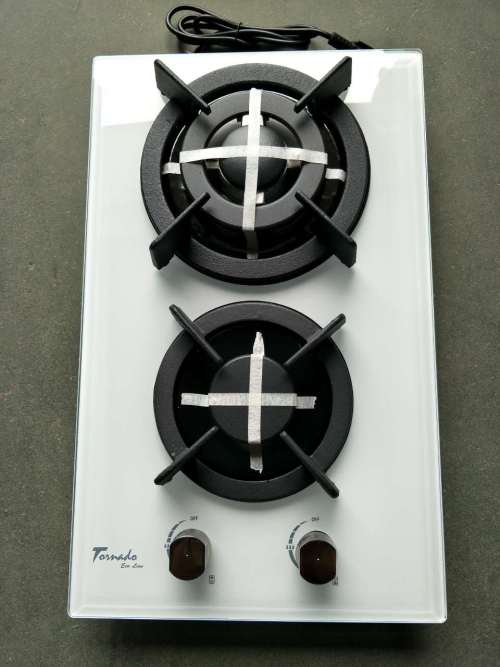 Top quality double burner powerful flame for cooking gas cooker