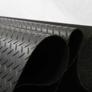 3mm*1m 50kg Antiskid waterproof diamond rubber mat for flooring