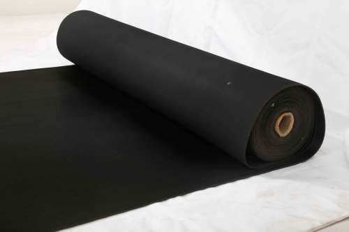 Waterproof Black Rubber Roll Anti-slip Fine ribbed rubber sheet