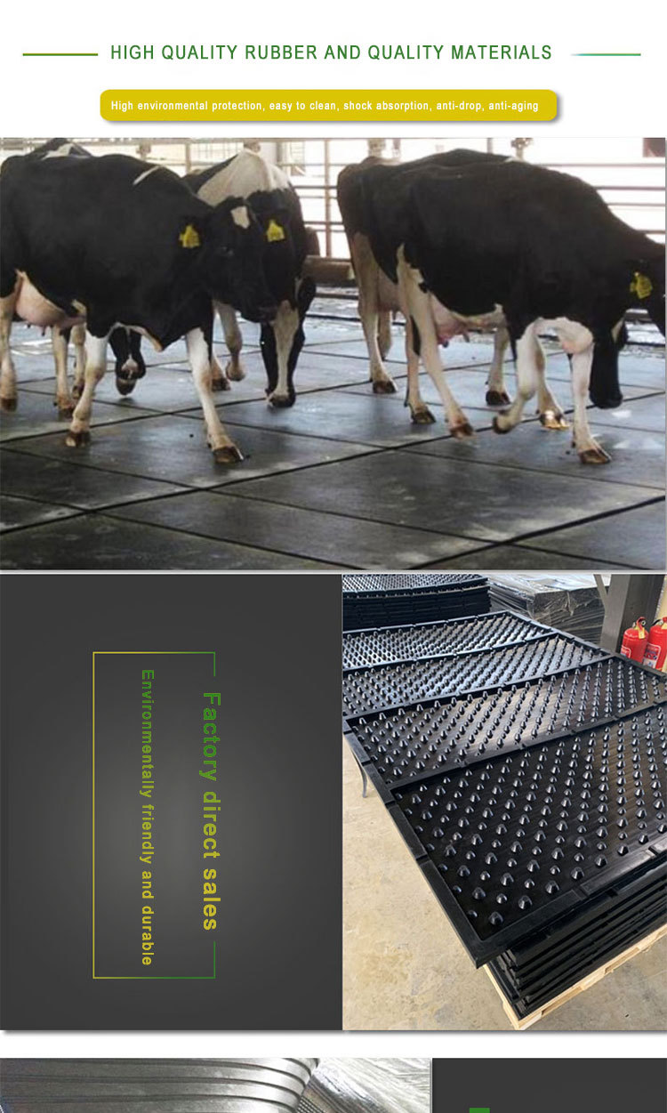 Alfombrillas antideslizantes de color negro 4 x 6 alfombras de goma de vaca para cobertizo