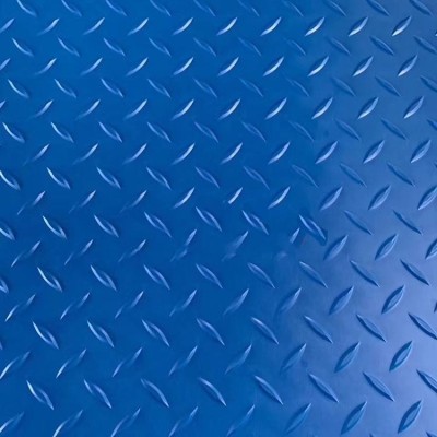 عديم اللون الأزرق اللون pvc الماس في الداخل ورقة من المطاط المضادة للانزلاق