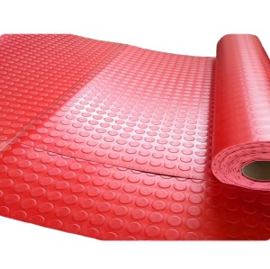 Non skid colored thin round stud rubber floor mats