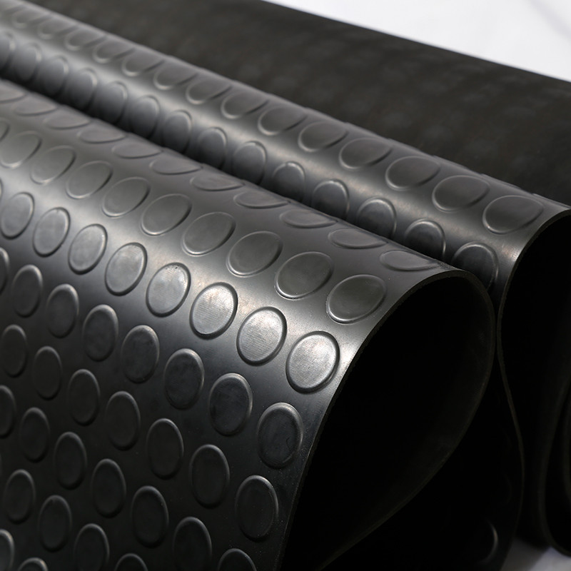 Waterproof Black Rubber Roll Anti-slip Fine ribbed rubber sheet