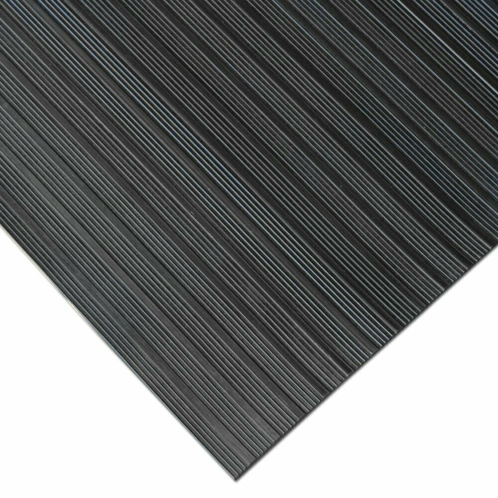 Waterproof Black Rubber Roll Anti-slip Fine ribbed rubber sheet