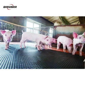 Schweinematten aus Gummi Für Schweine werden rutschfeste Gummimattenrollen verwendet