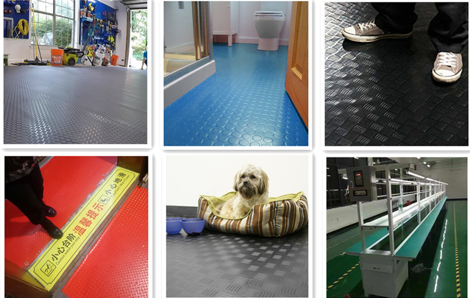 Rubber mat flooring application