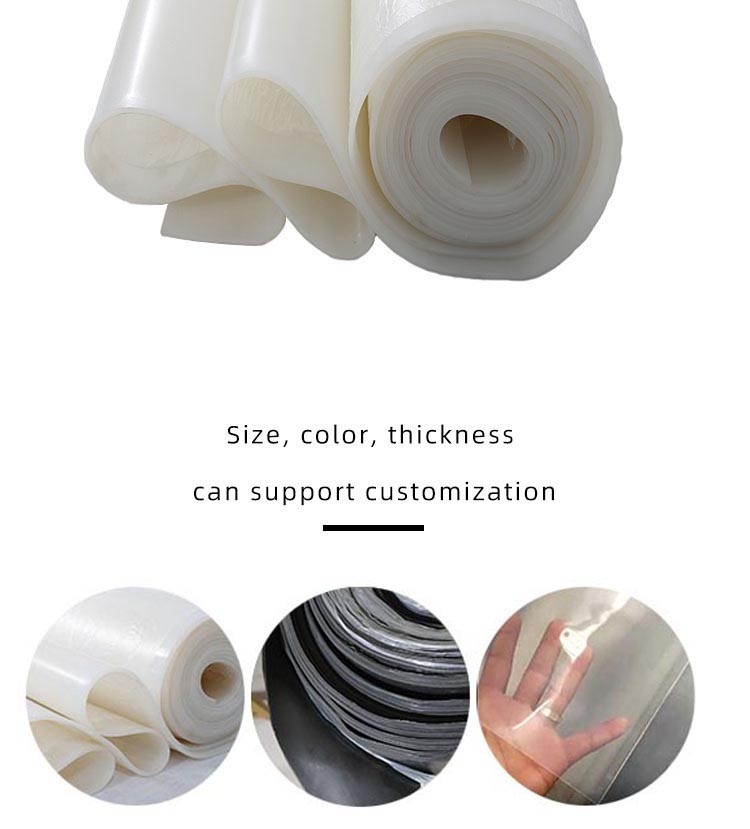 Hochtemperaturbeständige 1 mm - 20 mm dicke durchscheinende Silikonkautschukfolie