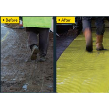 Examples of using rubber sheet on construction site