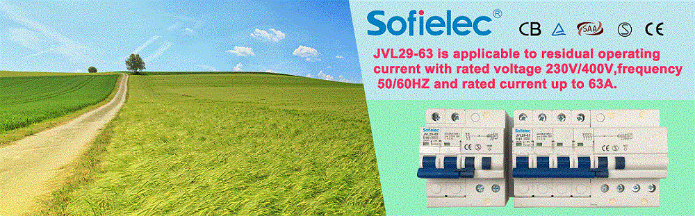 JVL29-63 is applicable to residual operating current with rated voltage 230V/400V,frequency 50/60HZ and rated current up to 63A.