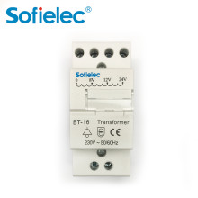 Sofielec Modular bell transformer 8VA, BT-16 CE approval used to power electric bell of extra low voltage.