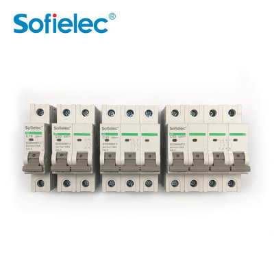 10KA DC series MCB non-polarized, 1P,2P,3P,4P up to 63Amp, SAA,TUV,CB approved. PV SOLAR busbar,