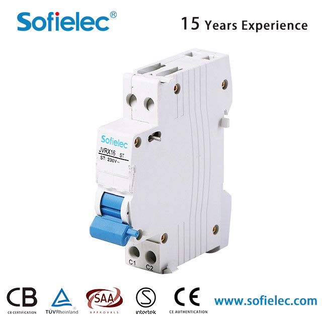 JVRX16 Auxiliary is to be installed in left side of 16 series products , with function of auxiliary contact, remote shunt tripper, and under-voltage.