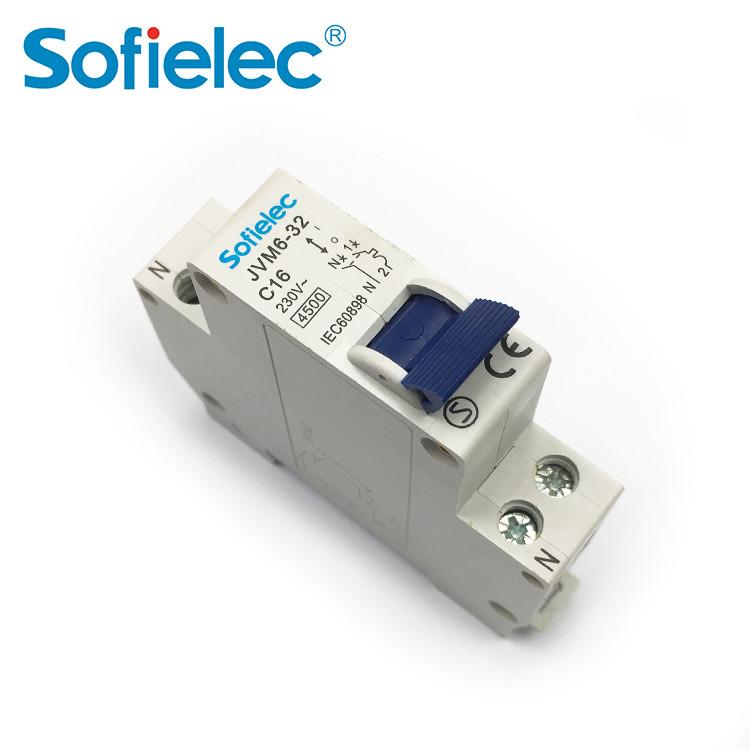 Sofielec French single module 1P+N MCB 1P size 4.5kA 32Amp JVM6-32, SEMKO CE CB approval