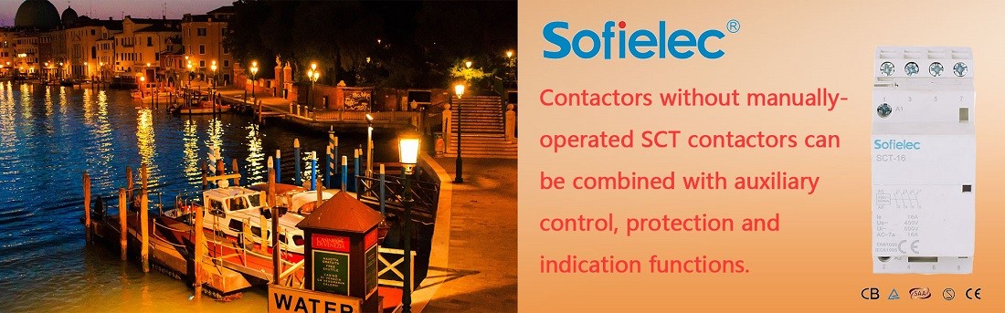Contactors without manually-operated SCT contactors can be combined with auxiliary control, protection and indication functions.