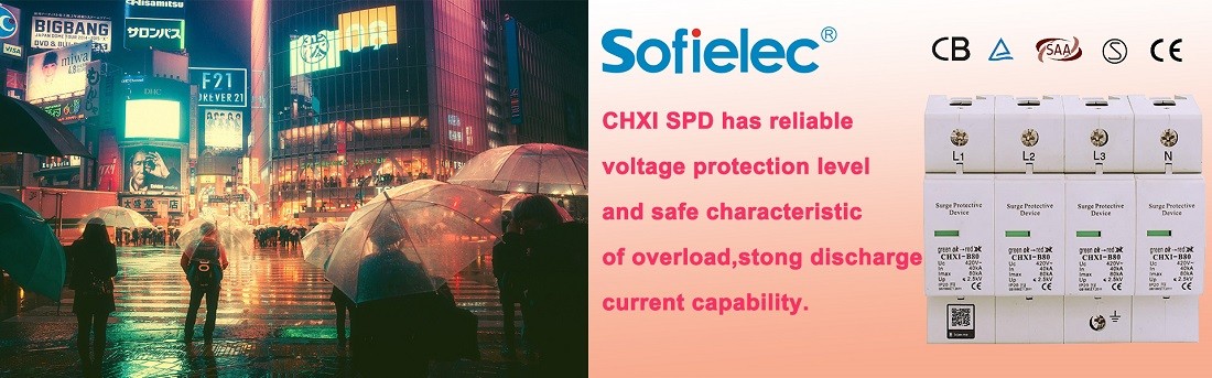 CHXI SPD has reliable voltage protection level and safe characteristic of overload,stong discharge current capability.