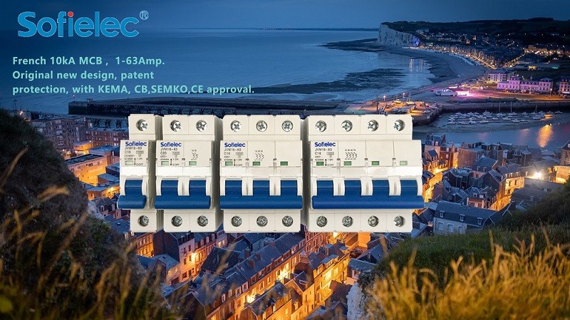 French 10kA MCB , 1-63Amp. Original new design, patent protection, with KEMA, CB,SEMKO,CE approval.