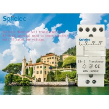 Sofielec Modular bell transformer 8VA, BT-16 CE approval used to power electric bell of extra low voltage.