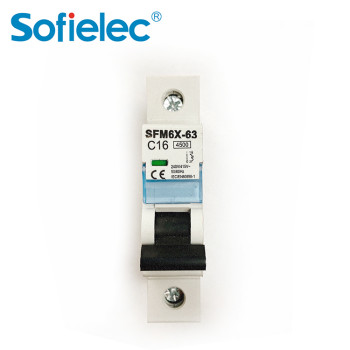 1P 2P 3P 4P 16 amp mini disjoncteur tableau electrique CE CB 4.5KA mcb
