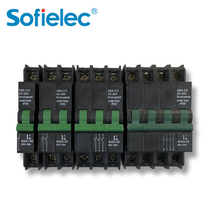 230V 4P 63A  Black isolating switch circuit breaker