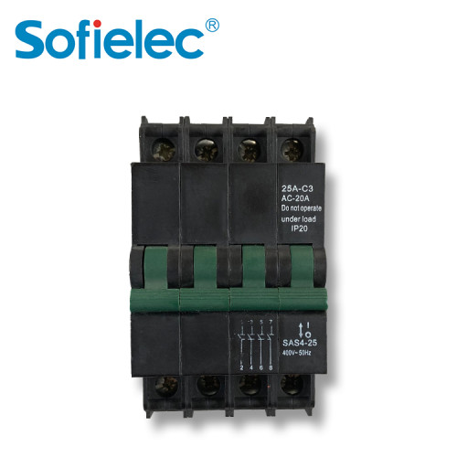 230V 4P 63A  Black isolating switch circuit breaker